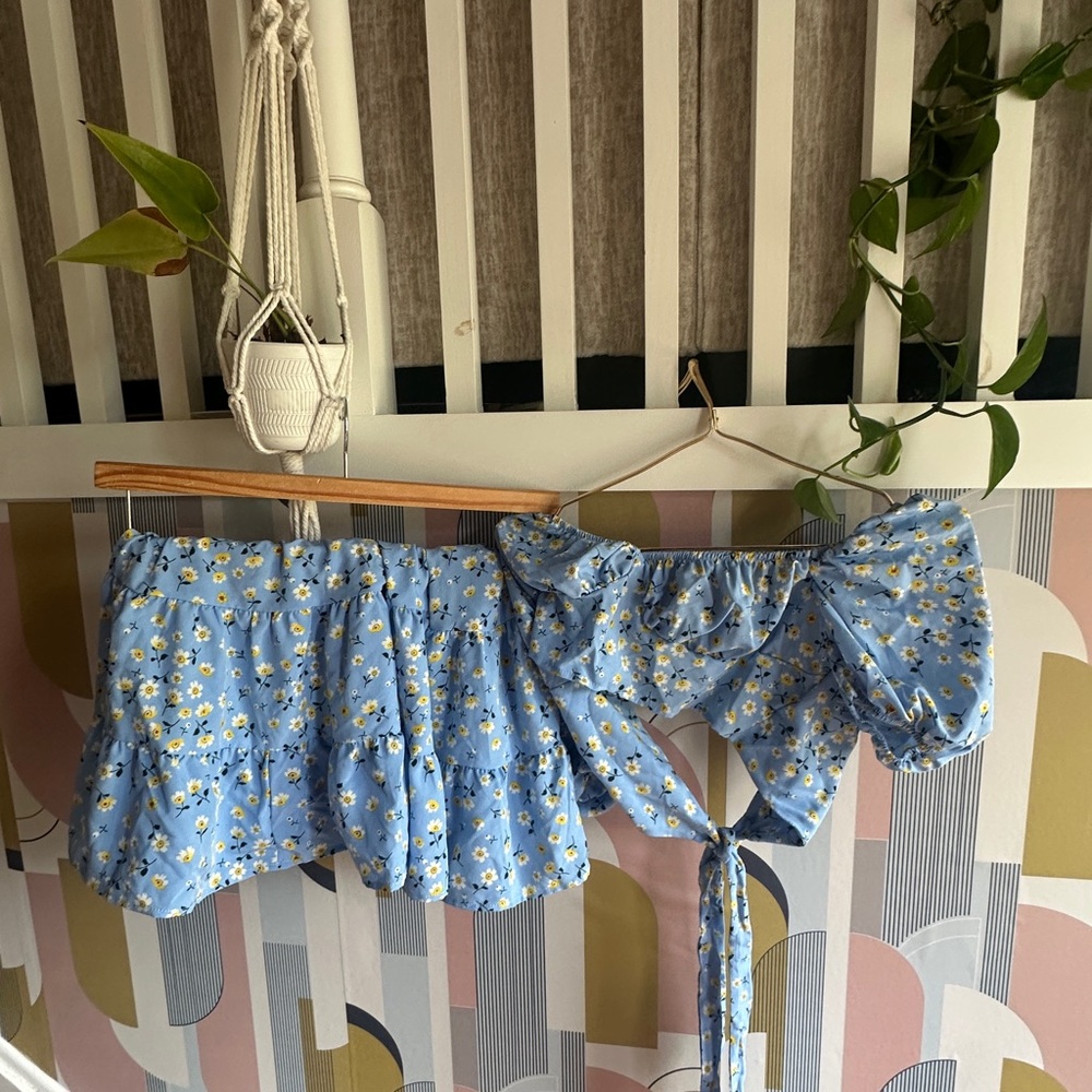 Zara Light Blue Floral Dress